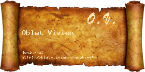 Oblat Vivien névjegykártya